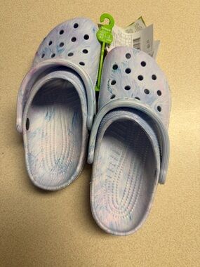 CROCS Kids Tie-Dye Clog - Pastel Blue & Pink